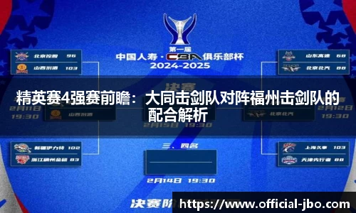 精英赛4强赛前瞻：大同击剑队对阵福州击剑队的配合解析